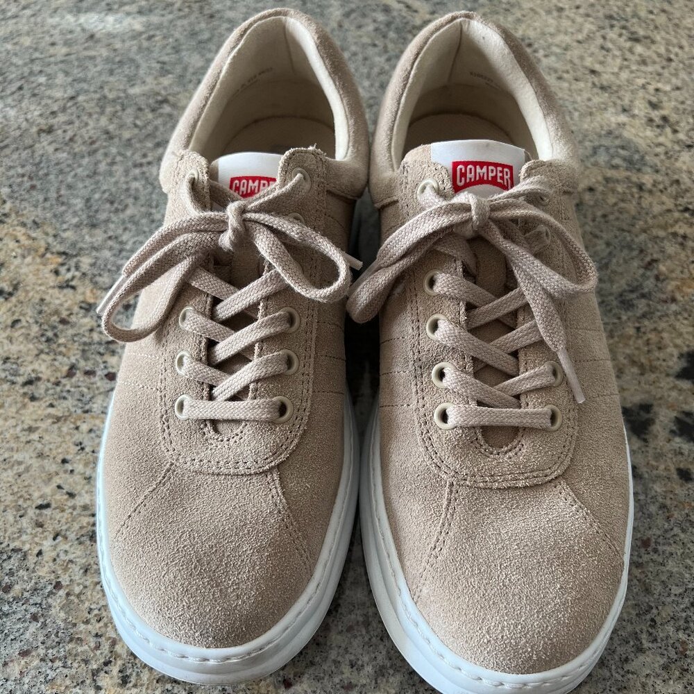 Genuine Camper Men's beige suede Runner sneaker,  EU size 41 (approx US size 8)